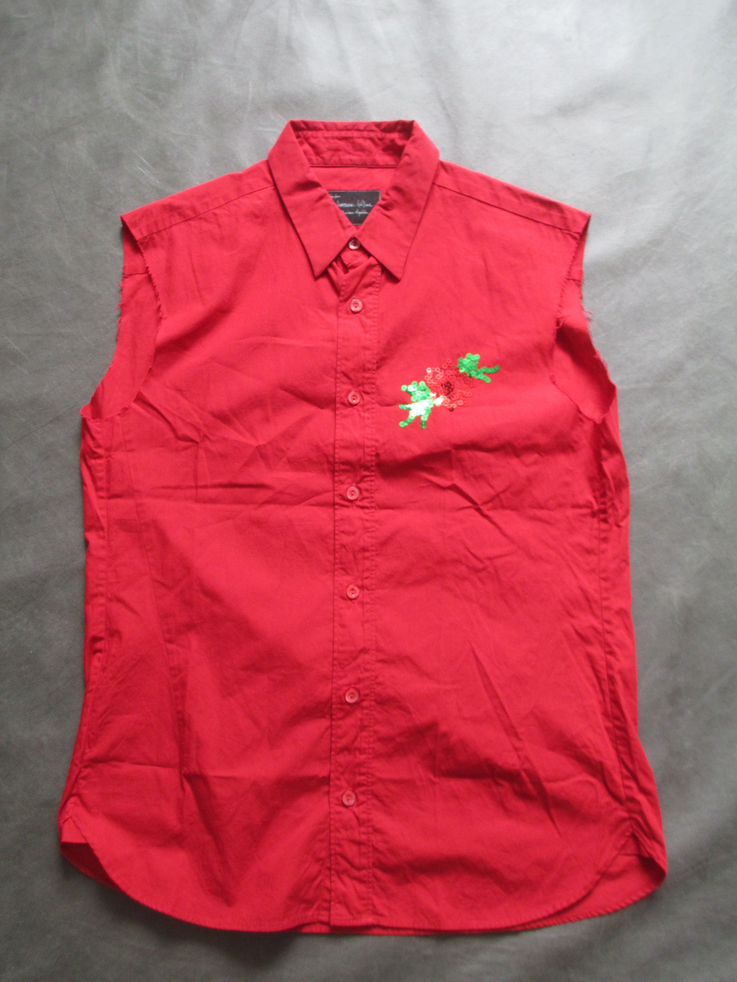 Number (N)ine Sequins Rose (Axl Rose collection) sleeveless shirt Size US L / EU 52-54 / 3 - 1 Thumbnail