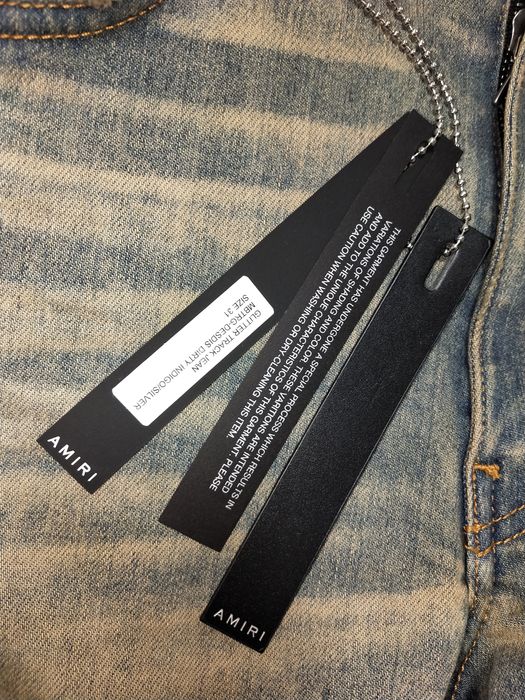 Amiri Dirty Indigo Glitter Track Jeans Size US 31 - 10 Preview