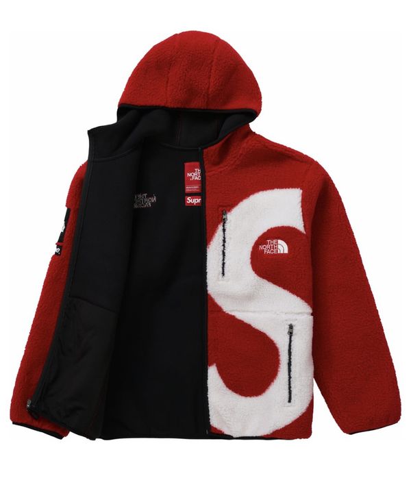 Supreme Supreme X The North Face S Logo Fleece Jacket Red XL | Grailed