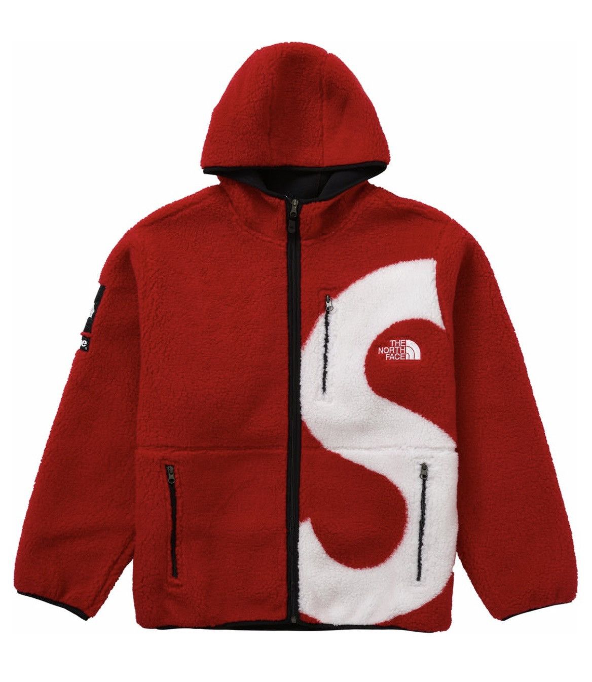 Supreme × The North Face Supreme X The North Face S Logo Fleece Jacket Red  XL | Grailed