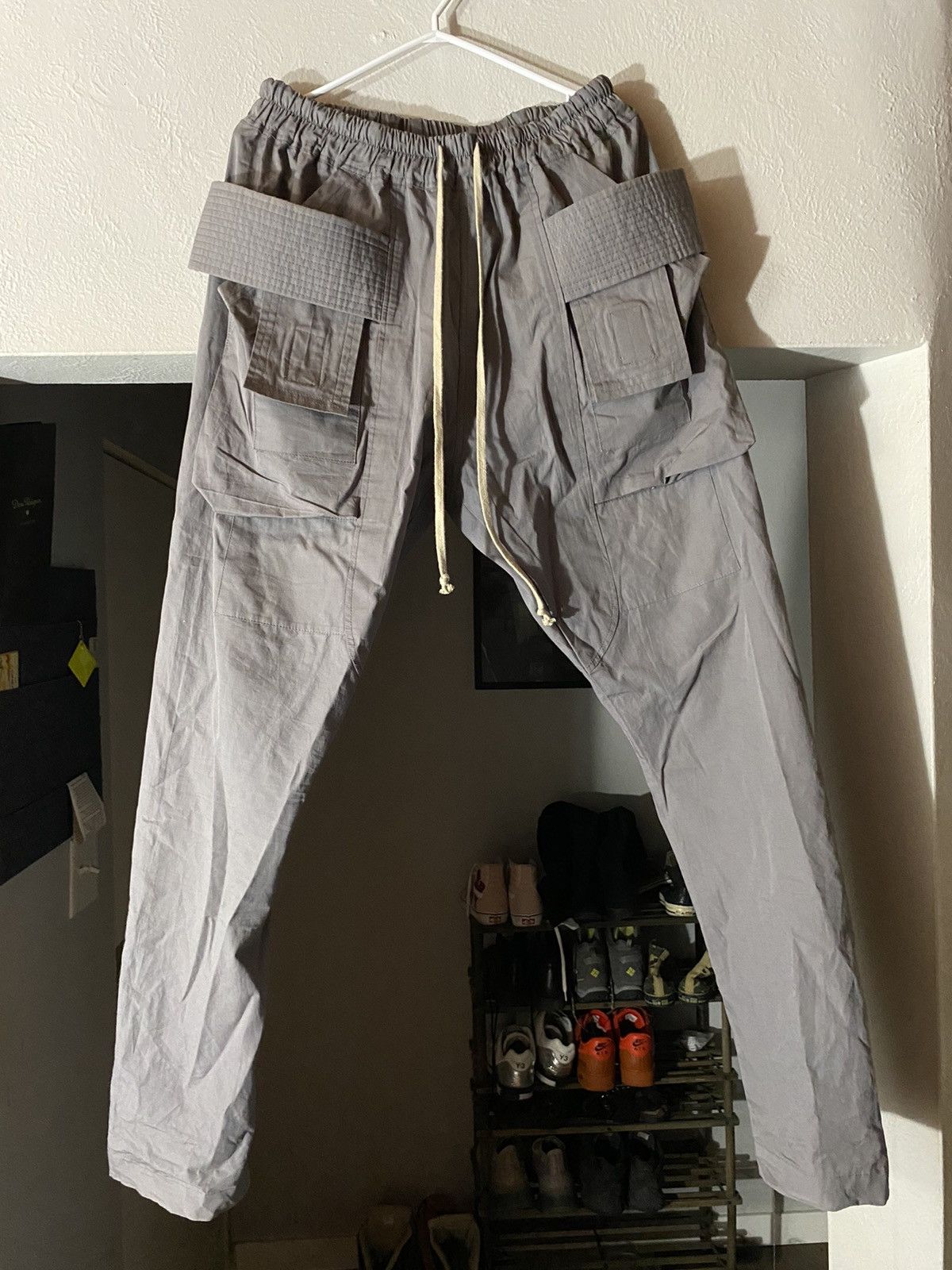 Rick Owens Grey Dropcrotch Long Pants – Savonches