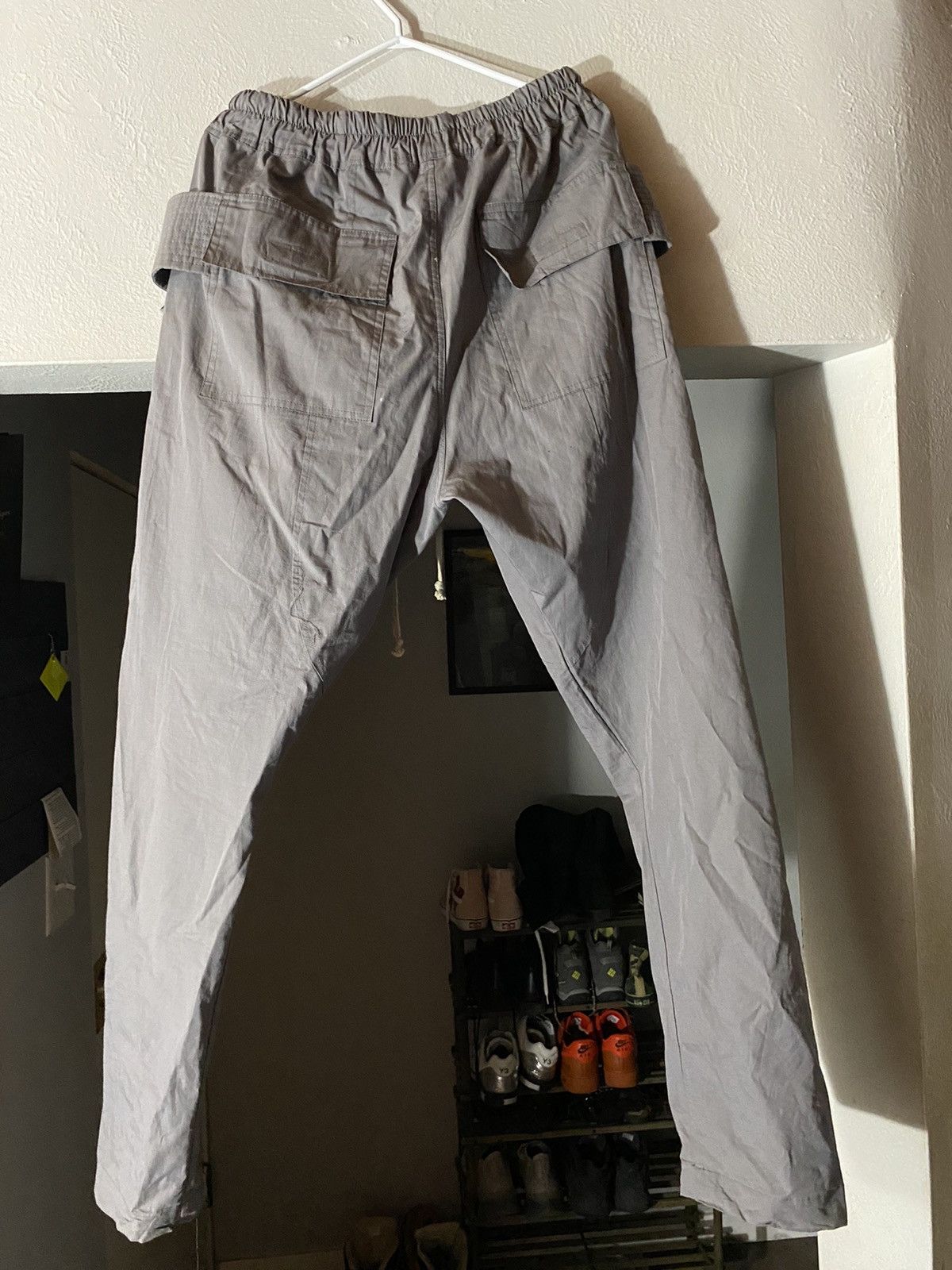 パンツ mnml drop crotch cargo pants rick owens NWT* RICK OWENS CARGO DRAWSTRING DROP CROTCH LONG PANTS FW22