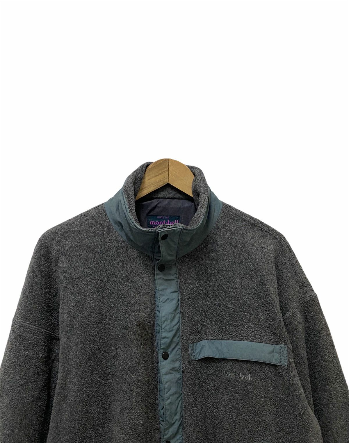 Japanese Brand Montbell Grey Fleece Button Zipped Jacket Size US L / EU 52-54 / 3 - 4 Thumbnail