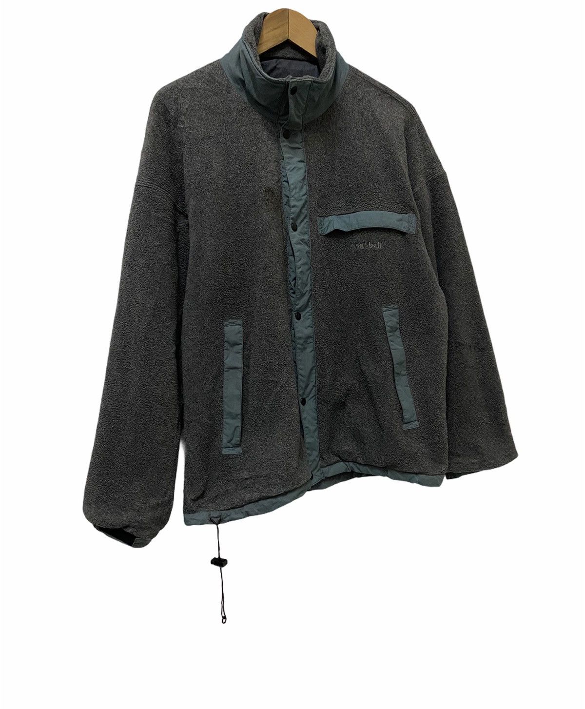 Japanese Brand Montbell Grey Fleece Button Zipped Jacket Size US L / EU 52-54 / 3 - 6 Thumbnail