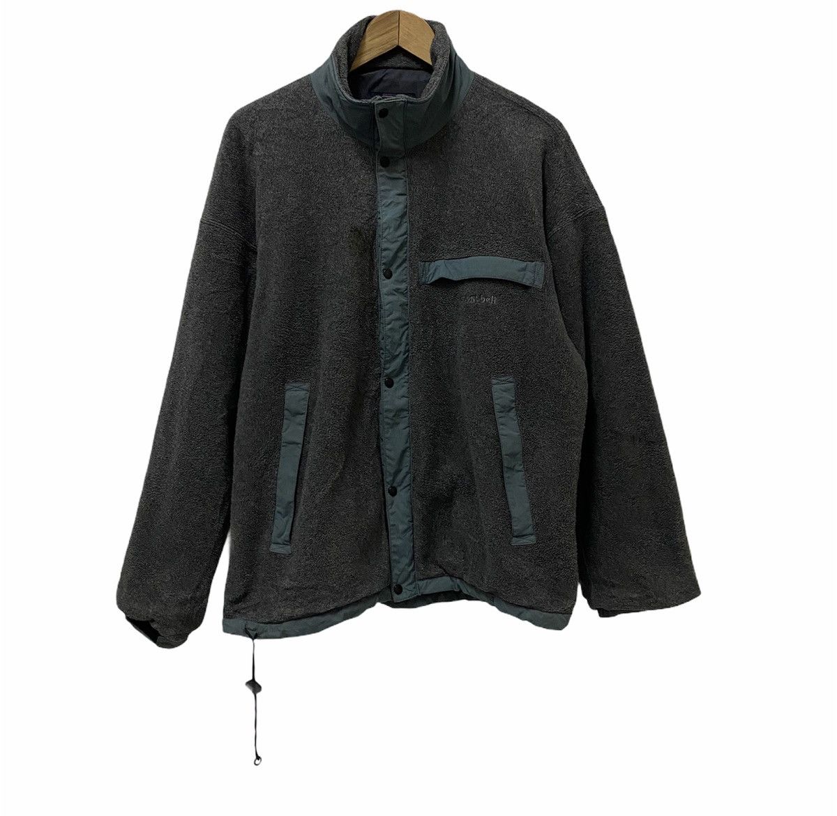 image of Montbell Grey Fleece Button Zipped Jacket, Men's (Size Large)