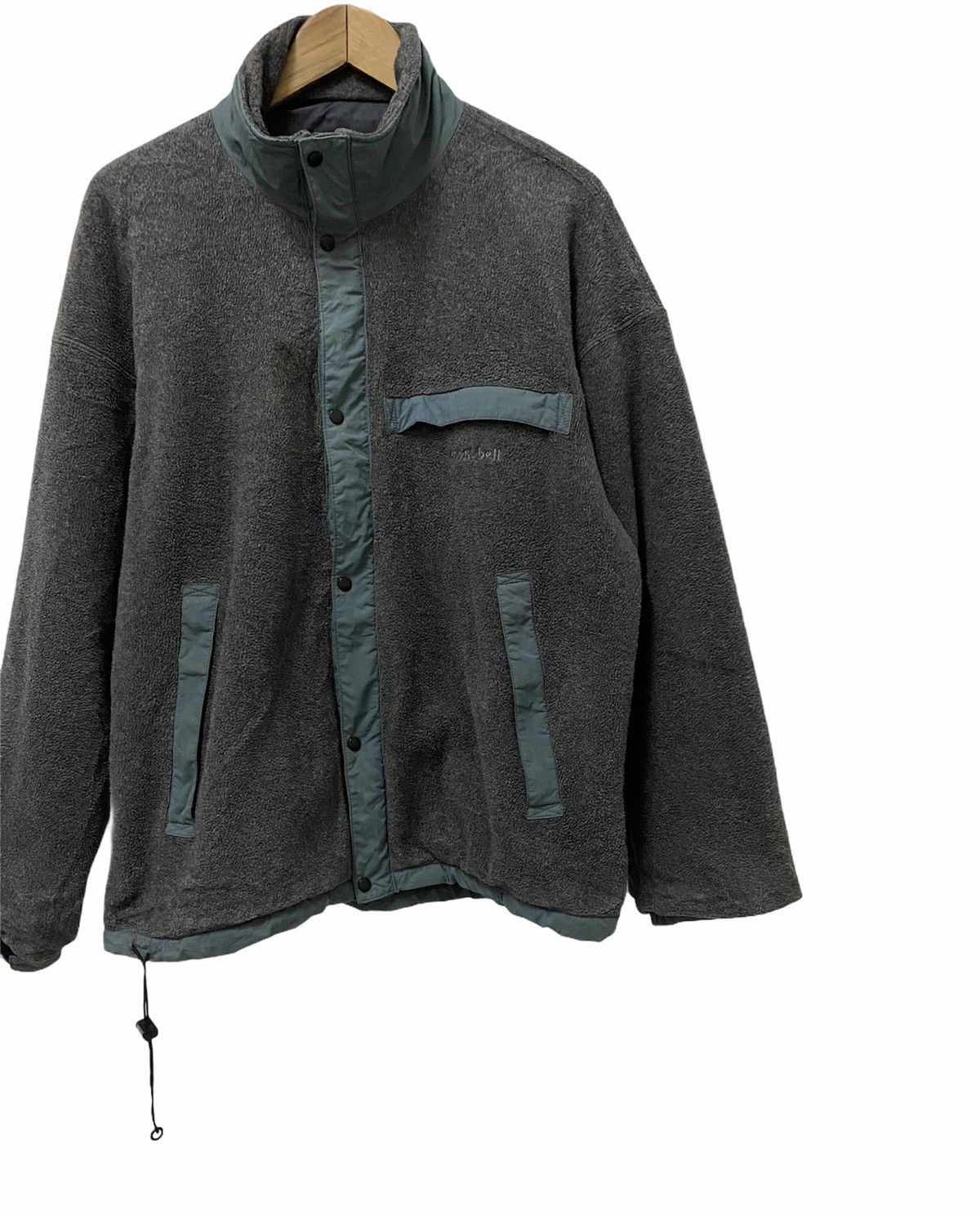Japanese Brand Montbell Grey Fleece Button Zipped Jacket Size US L / EU 52-54 / 3 - 5 Thumbnail