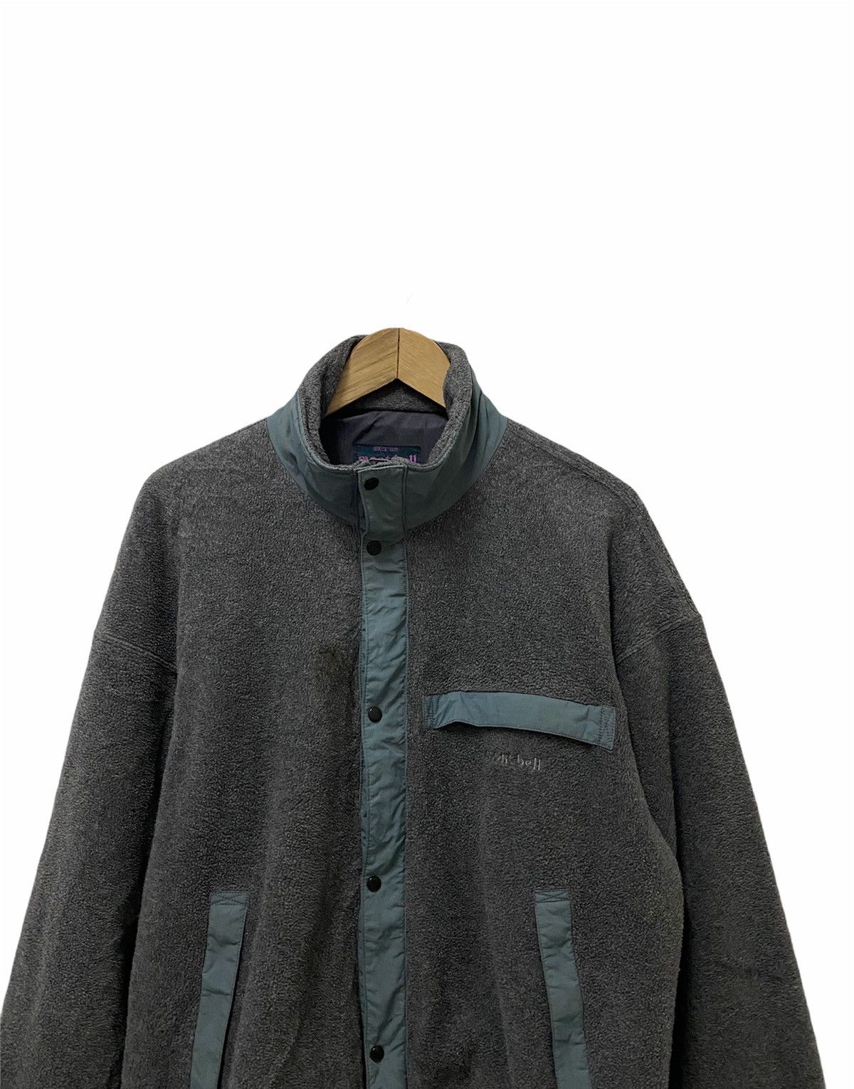 Japanese Brand Montbell Grey Fleece Button Zipped Jacket Size US L / EU 52-54 / 3 - 3 Thumbnail