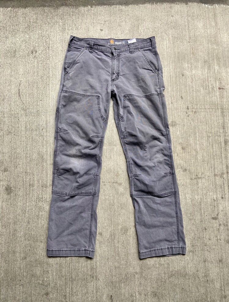 Carhartt × Vintage 90’s Carhartt Double Knee Grey Carpenter Pants Vintage Size US 32 / EU 48 - 1 Thumbnail