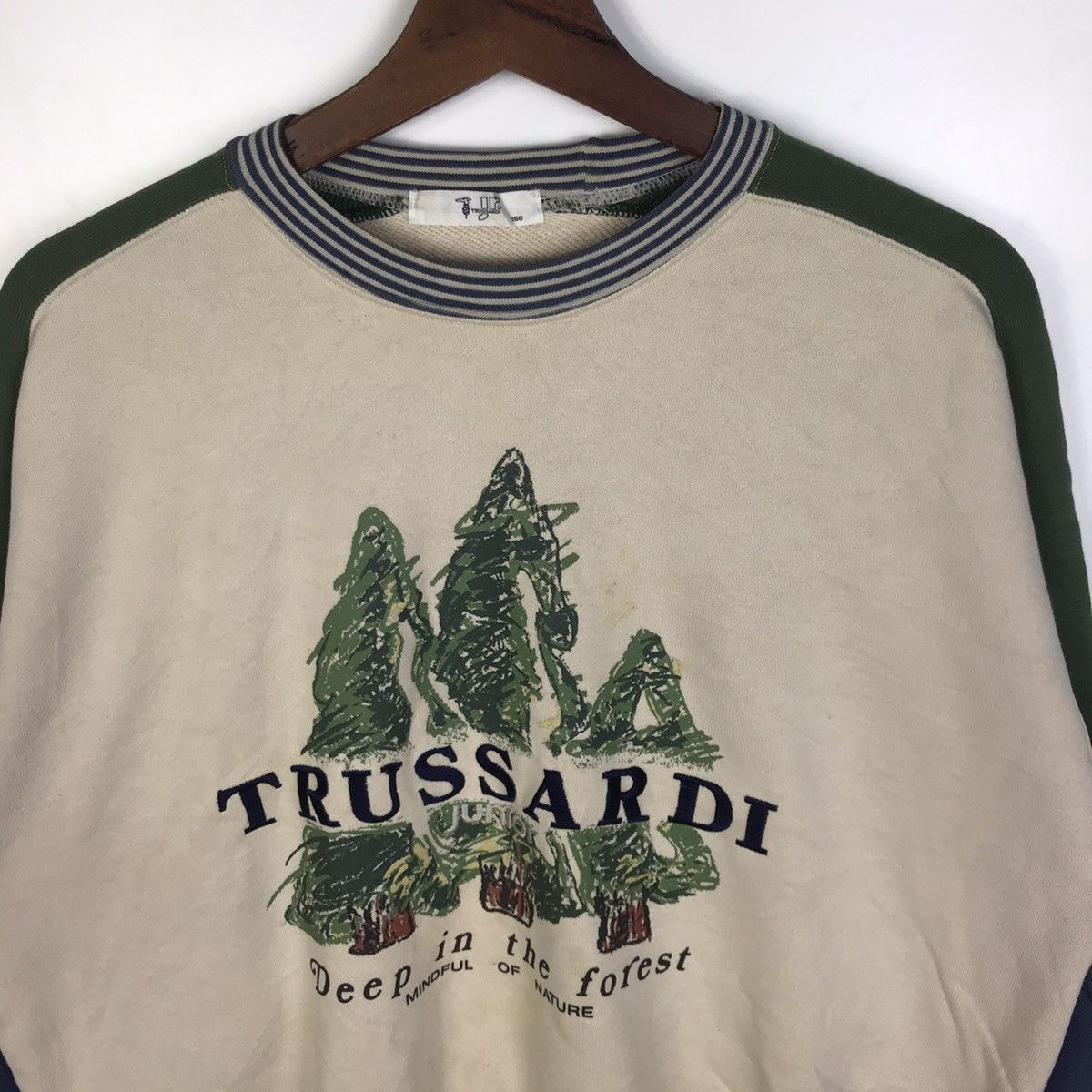 Trussardi × Vintage Vintage Trussardi Sweatshirts Big Logo Spellout Embroidery Size US L / EU 52-54 / 3 - 3 Thumbnail