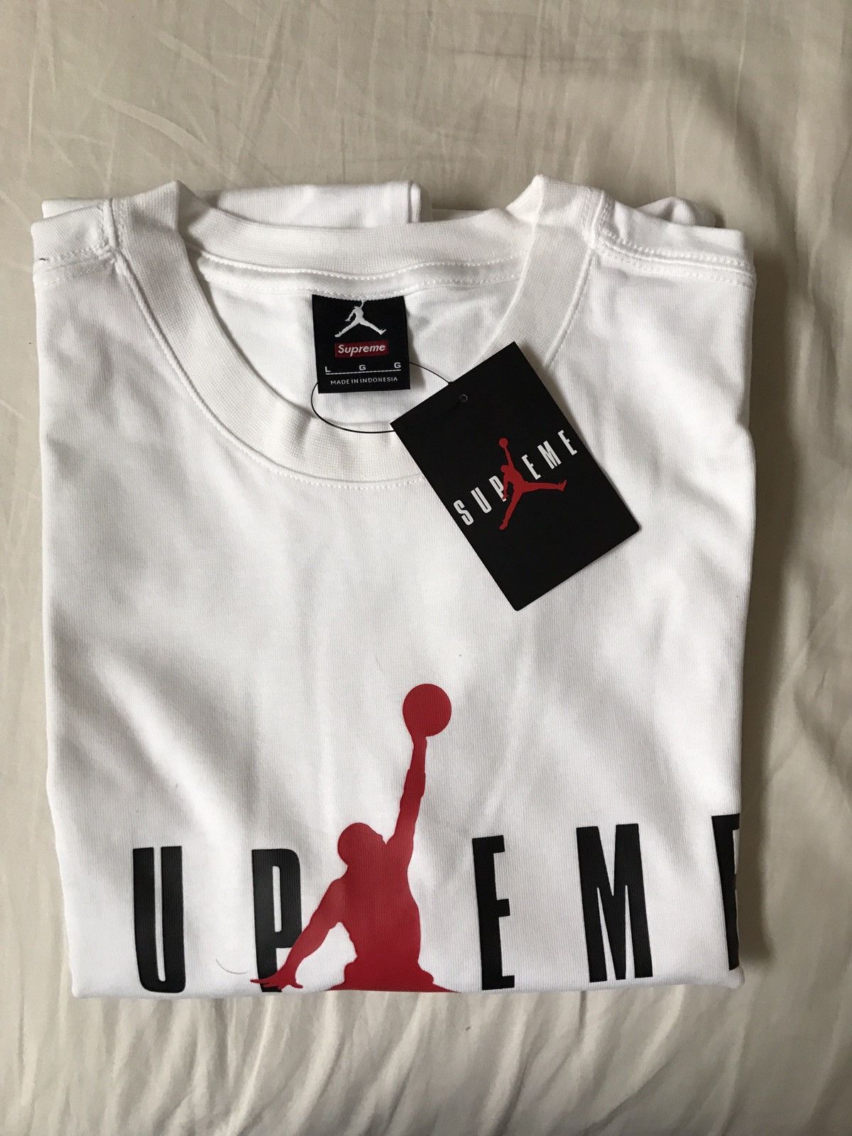 Supreme Jordan x Supreme Logo T Shirt Grailed