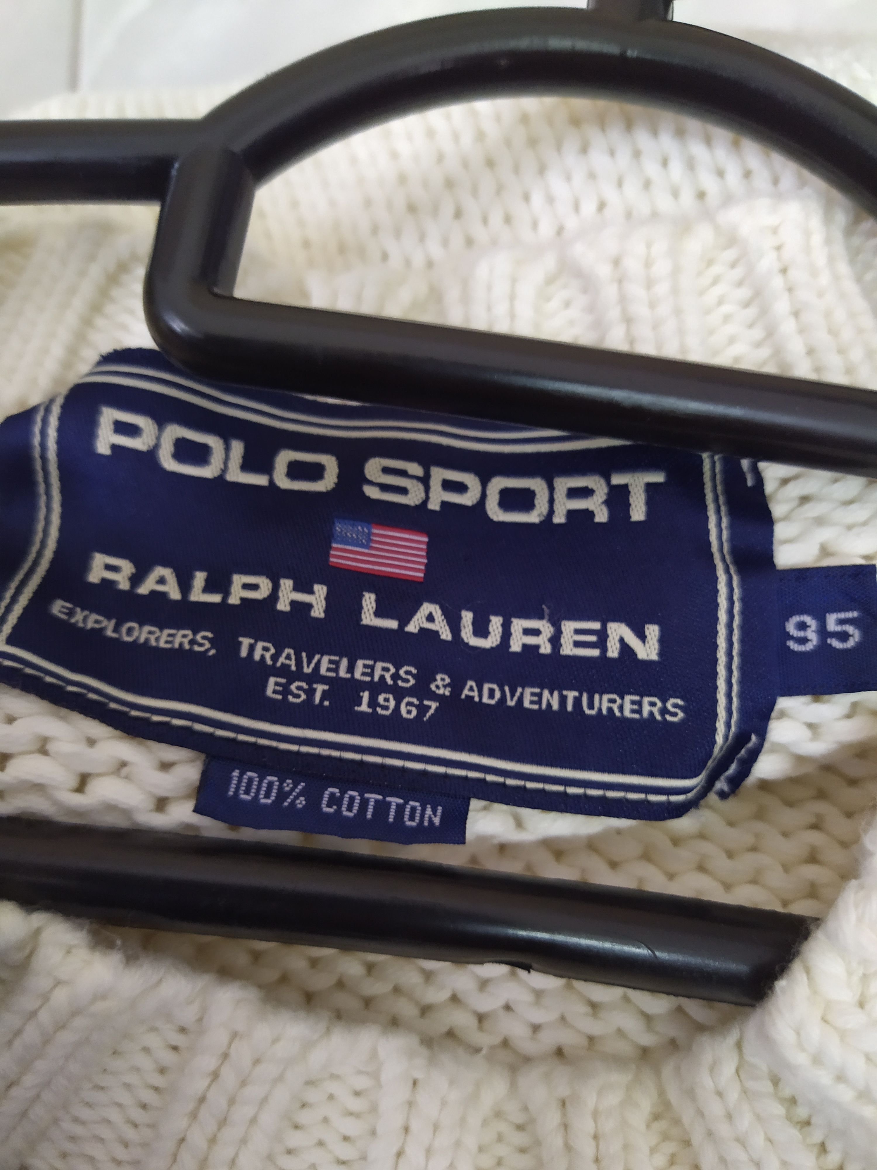 Polo Ralph Lauren × Vintage 90s POLO SPORTSMAN RALPH LAUREN KNITWEAR OFF WHITE (B706)) Size US L / EU 52-54 / 3 - 8 Thumbnail