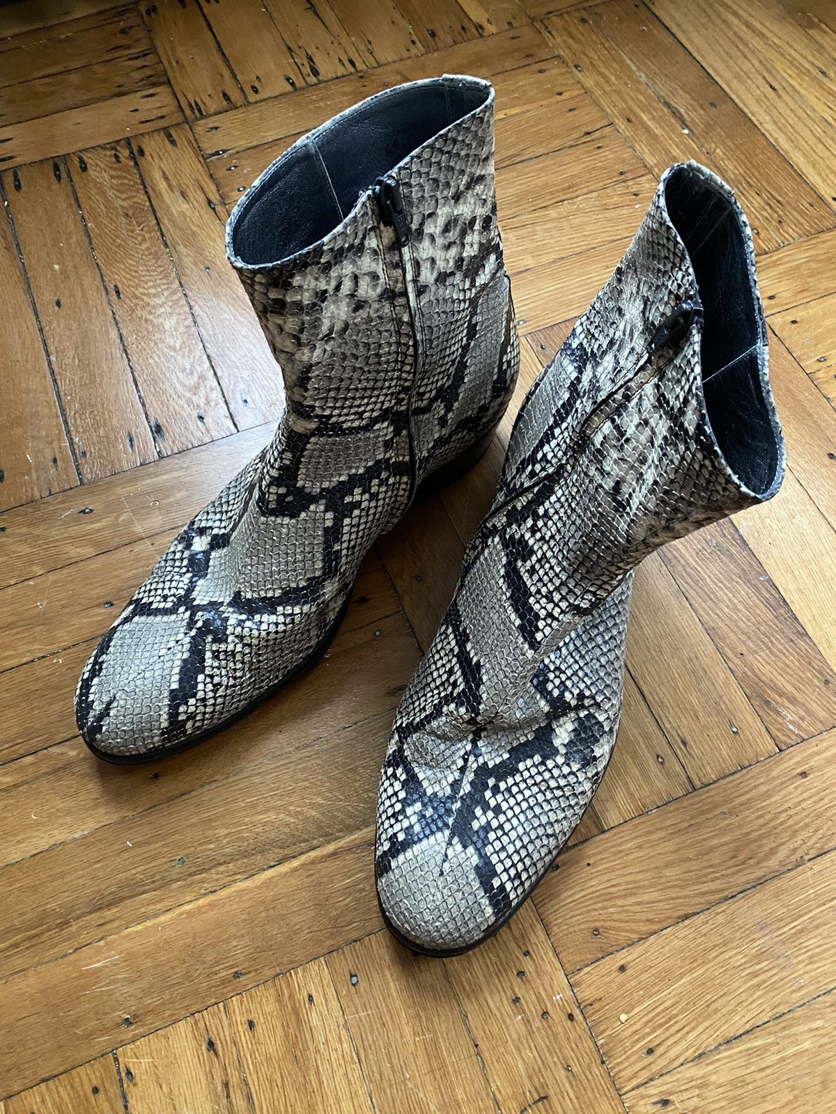 Maison margiela snakeskin boots on sale