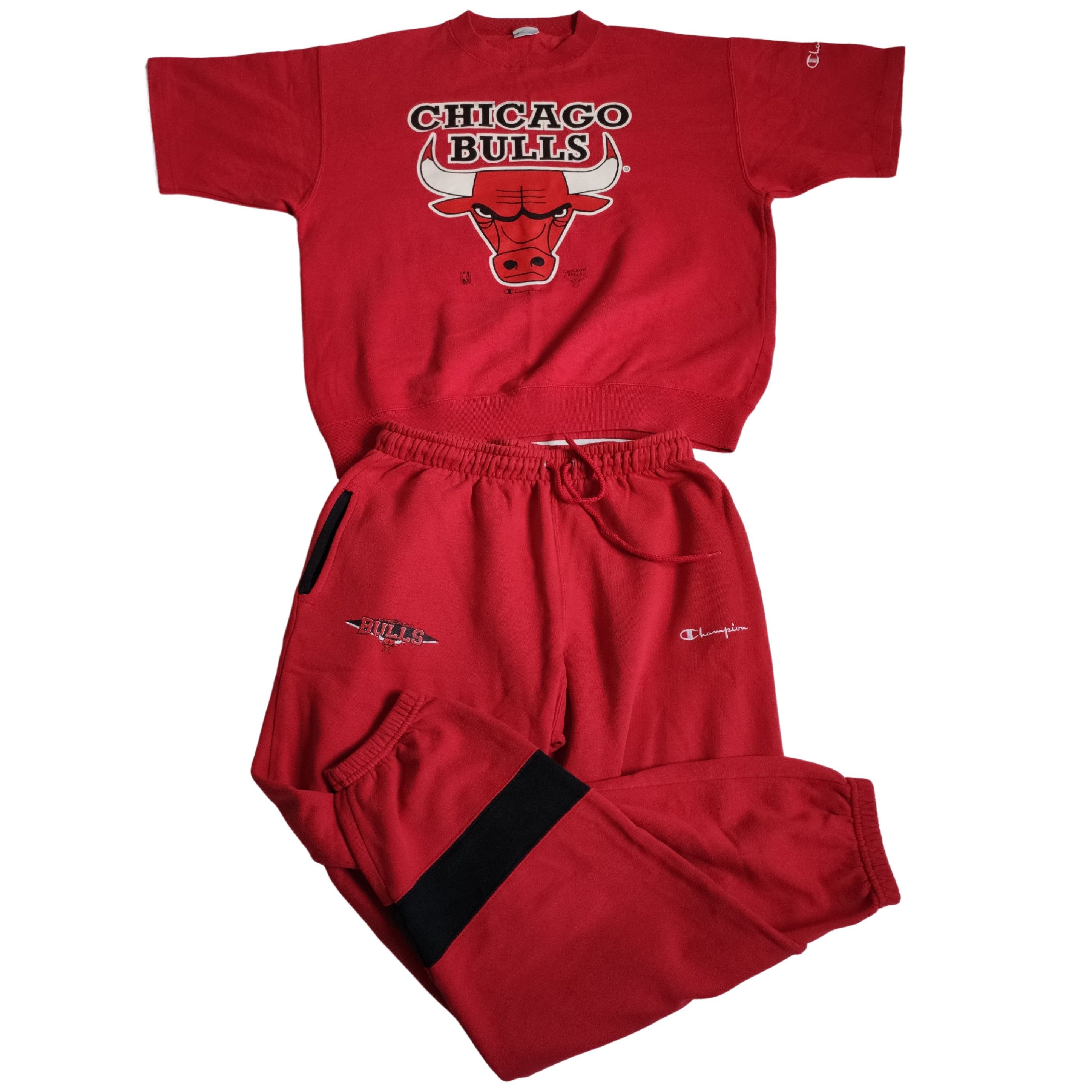 Champion Vintage NBA 90s chicago bllus red tracksuit usa Size US M / EU 48-50 / 2 - 2 Thumbnail
