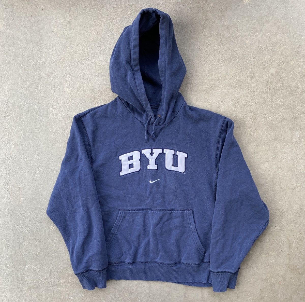 Vintage Nike NCAA BYU University Middle Check Hoodie