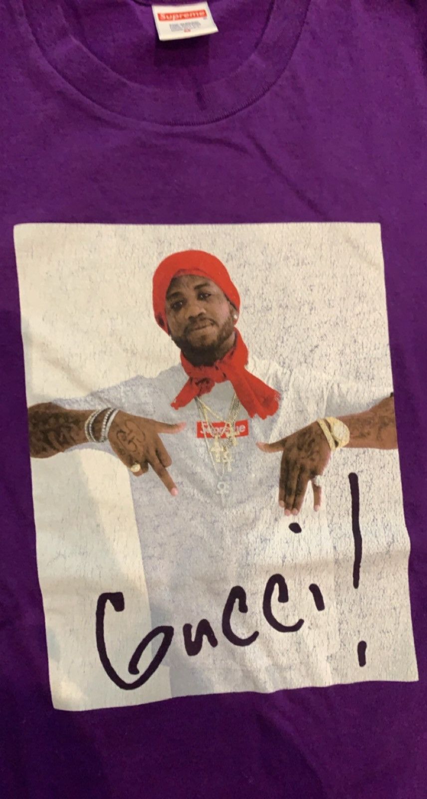Purple gucci t shirt clearance