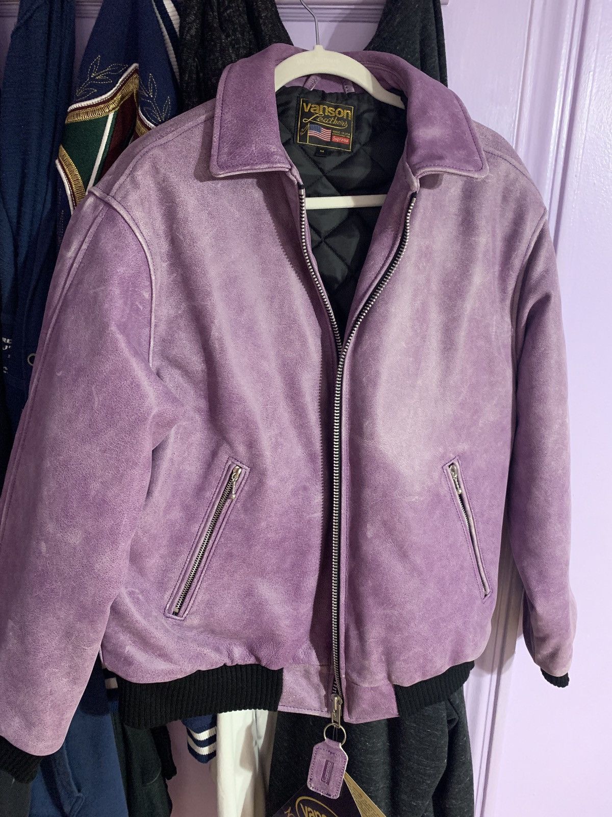 Supreme × Vanson Leathers Supreme x Vanson Varsity Jacket