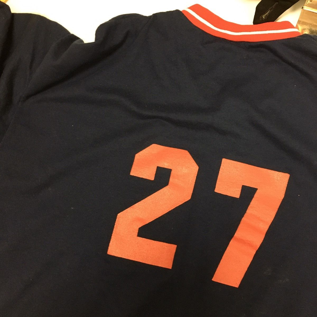 Russell Athletic 70's Vine Ingle Little League Baseball RINGER 50/50 Shirt Size US XL / EU 56 / 4 - 2 Thumbnail