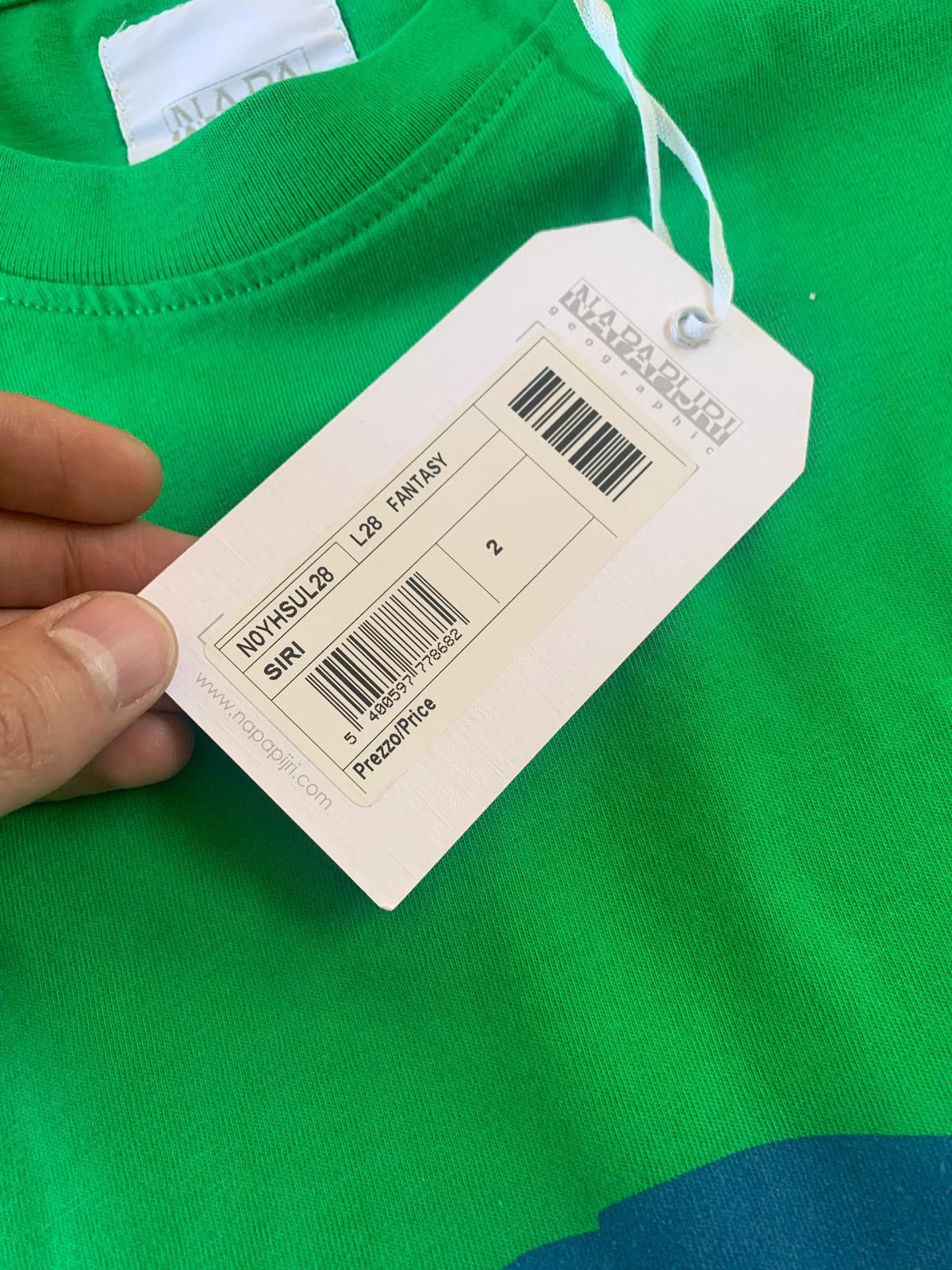 Napapijri Logo Tee, LS in Green & Blue Size US M / EU 48-50 / 2 - 11 Thumbnail