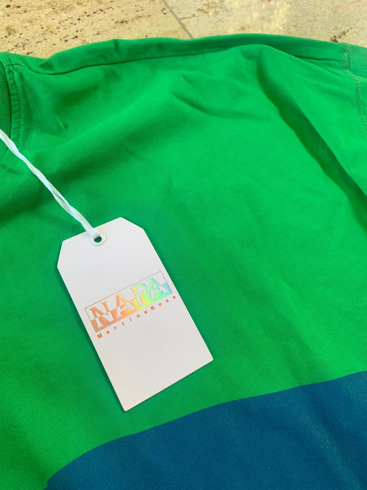 Napapijri Logo Tee, LS in Green & Blue Size US M / EU 48-50 / 2 - 10 Thumbnail