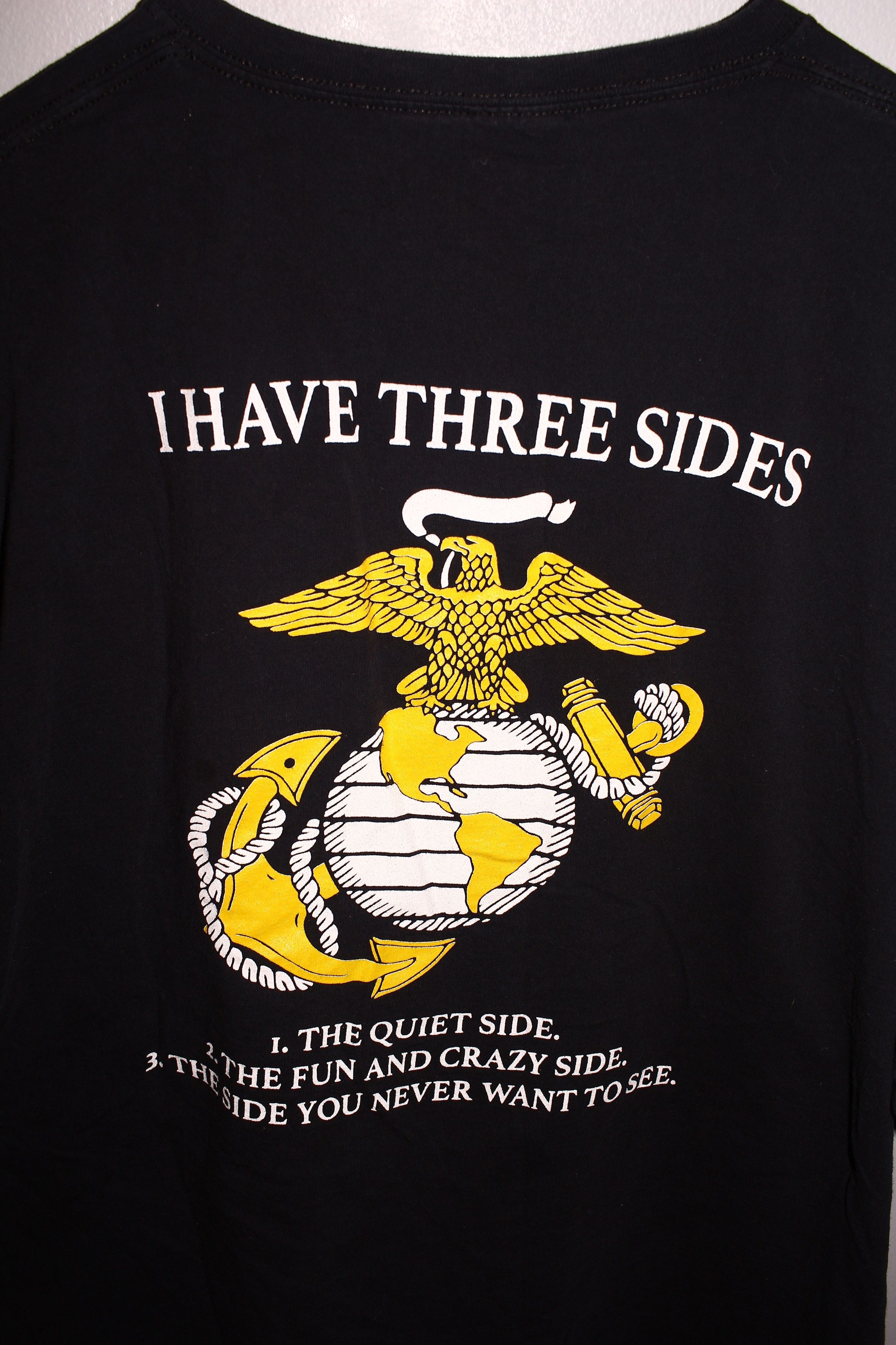 Vintage USMC "I Have Three Sides" Marine Corps T-Shirt Size US XL / EU 56 / 4 - 2 Thumbnail