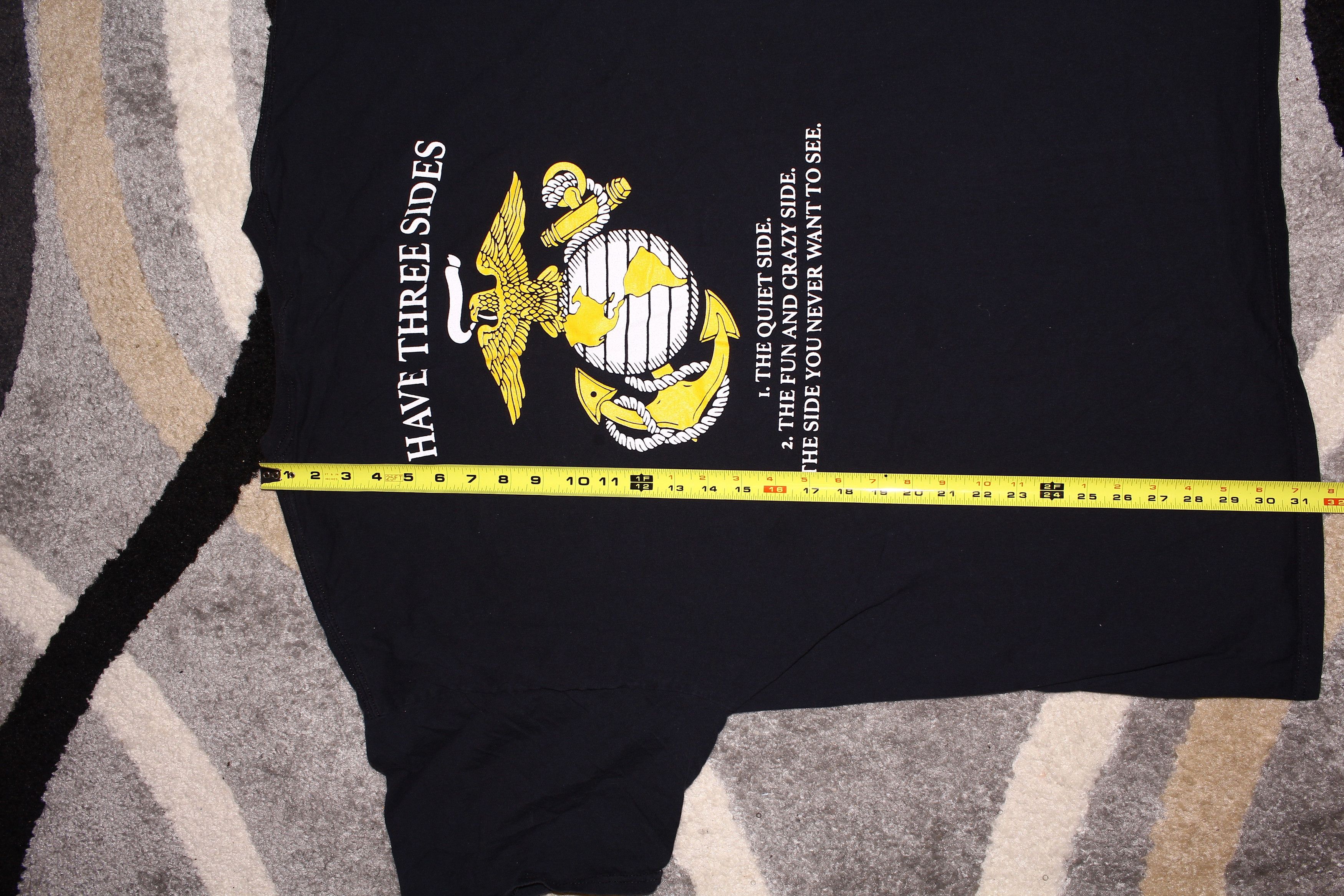 Vintage USMC "I Have Three Sides" Marine Corps T-Shirt Size US XL / EU 56 / 4 - 6 Thumbnail