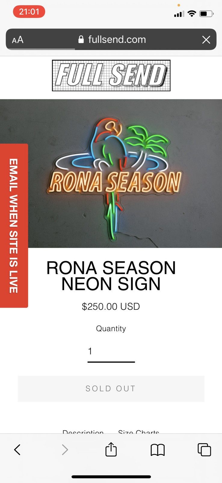 Full Send Rona season neon light full send Size ONE SIZE - 1 Preview