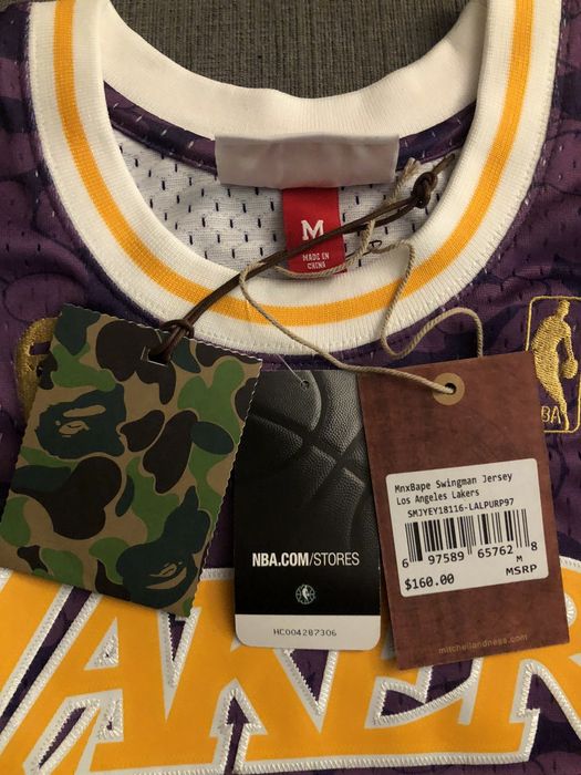 Bape x mitchell and best sale ness lakers