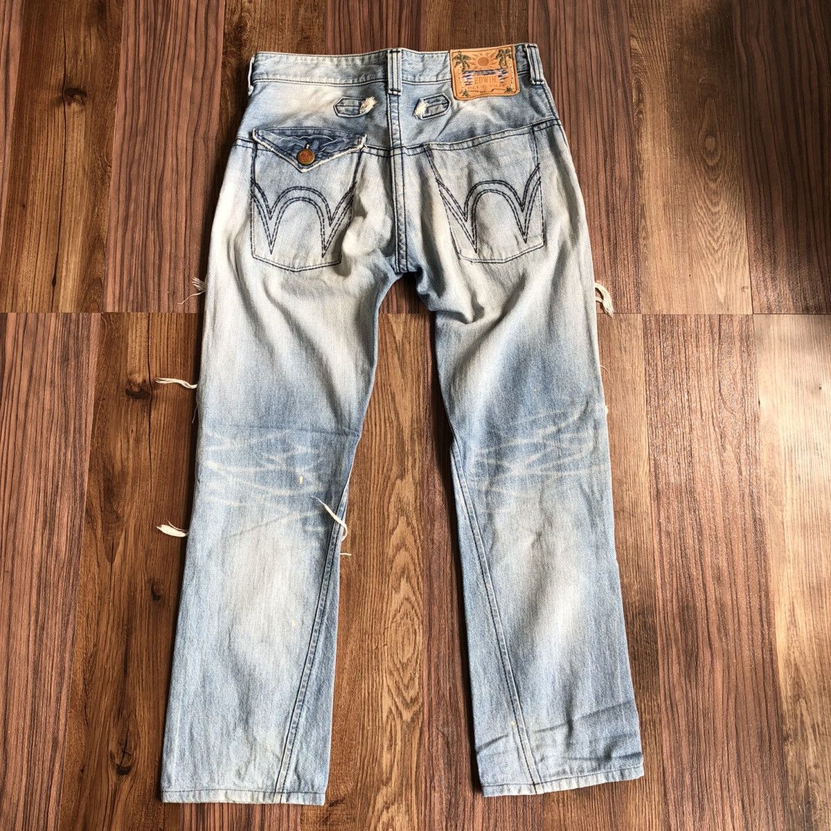 Edwin × Japanese Brand Edwin Distressed Denim Jeans Size US 34 / EU 50 - 8 Thumbnail