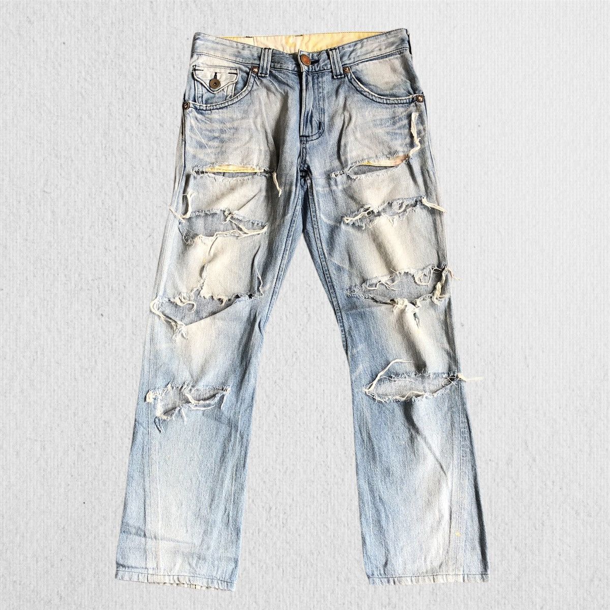 Edwin × Japanese Brand Edwin Distressed Denim Jeans Size US 34 / EU 50 - 1 Thumbnail