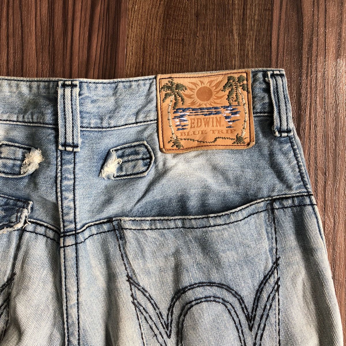 Edwin × Japanese Brand Edwin Distressed Denim Jeans Size US 34 / EU 50 - 9 Thumbnail