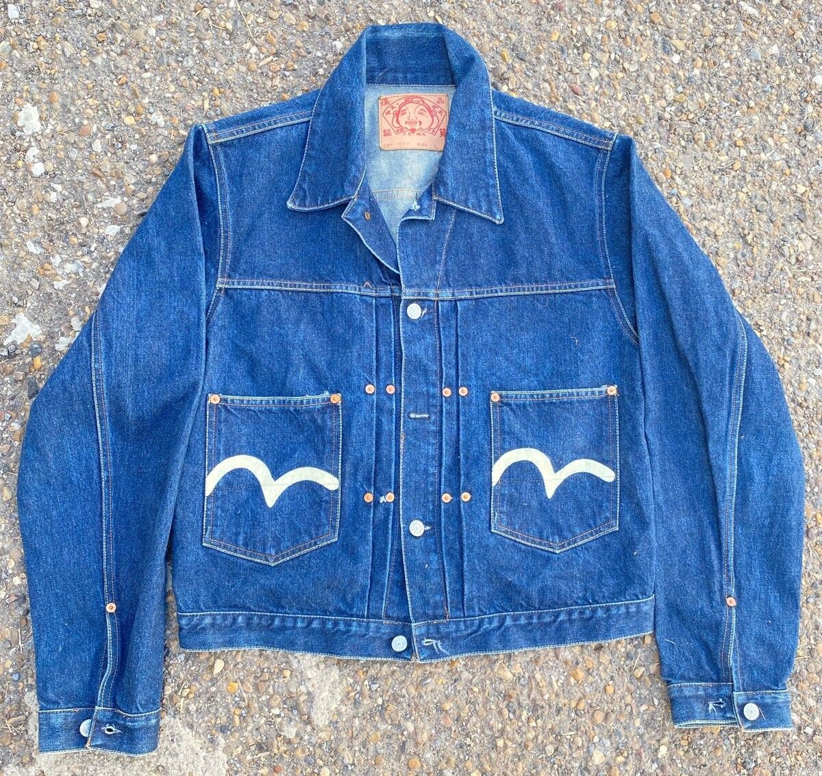 Evisu Vtg Evisu Dark Blue Denim button up jacket Size US S / EU 44-46 / 1 - 1 Preview