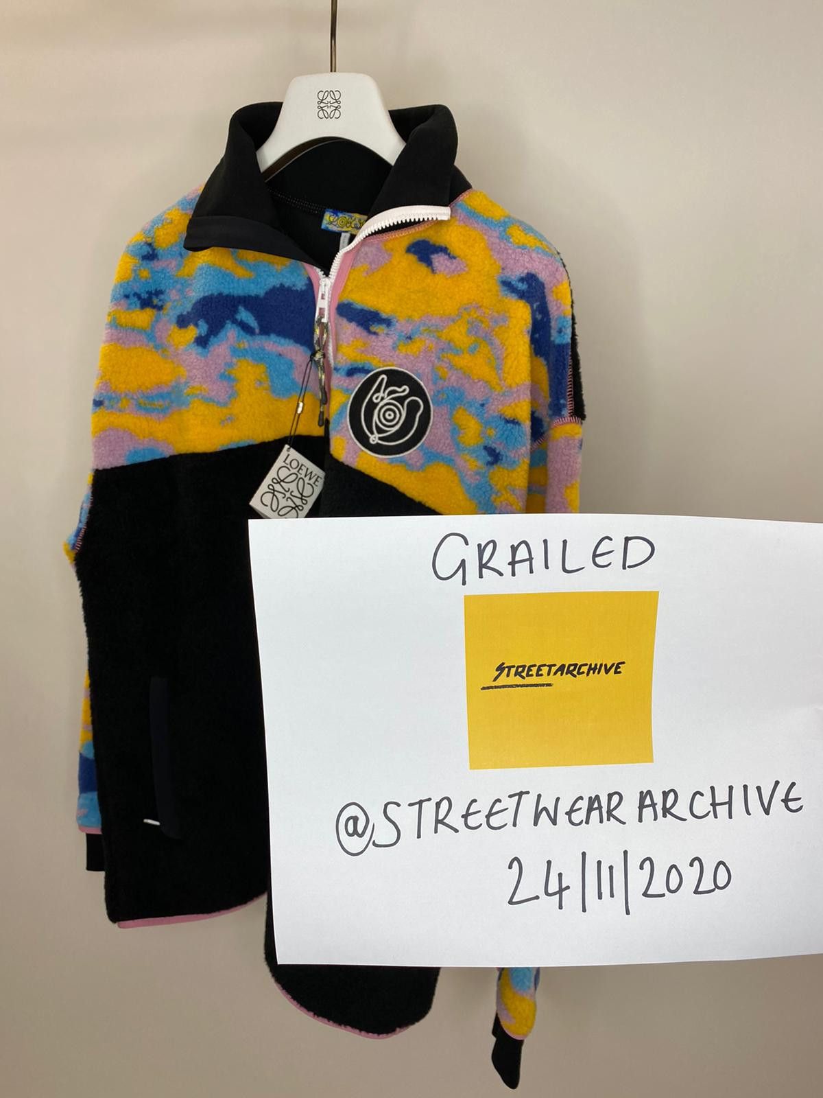 Loewe Eln Camouflage-Print Logo-Patch Fleece Jacket | Grailed