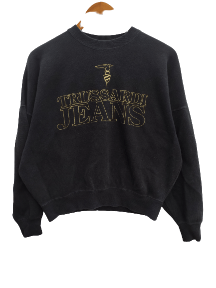 Trussardi Vintage TRUSSARDI sweatshirt big logo spell out Size US M / EU 48-50 / 2 - 1 Thumbnail