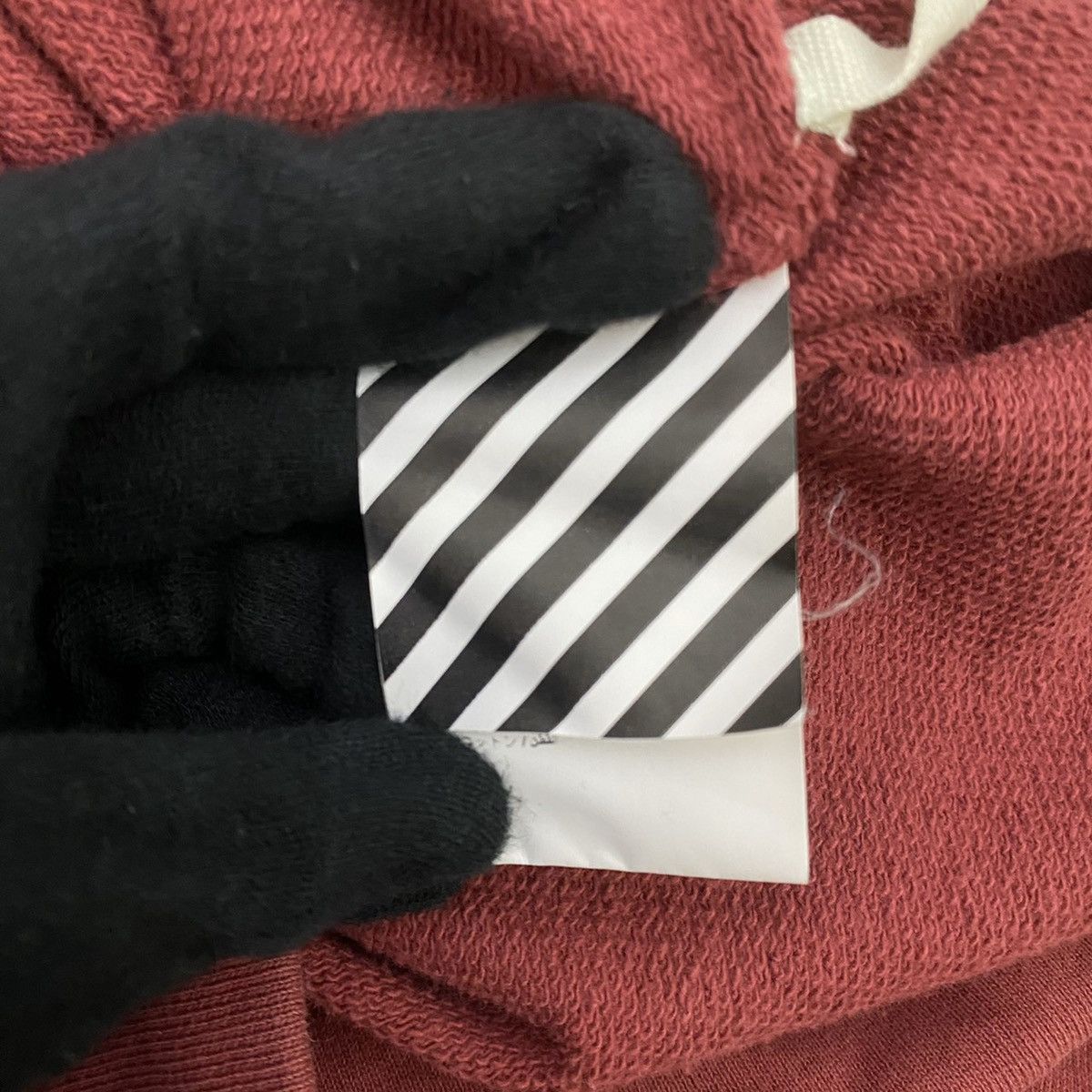 Off-White Off-White Burgundy Arrows Printed Hoodie Size US XXS / EU 40 - 7 Thumbnail