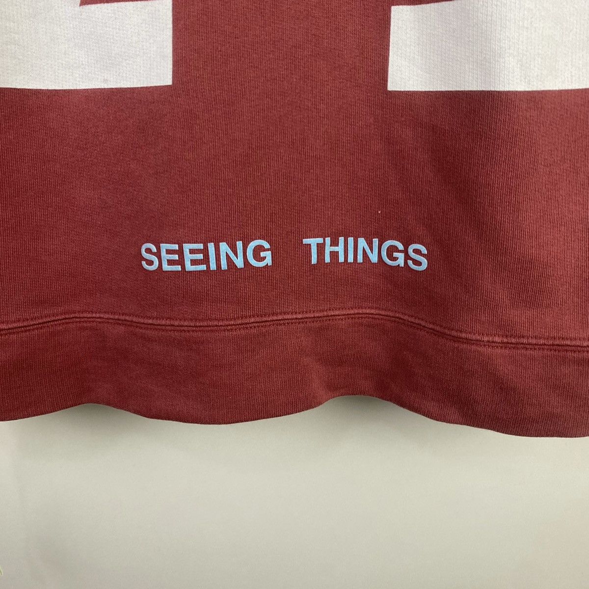 Off-White Off-White Burgundy Arrows Printed Hoodie Size US XXS / EU 40 - 5 Thumbnail