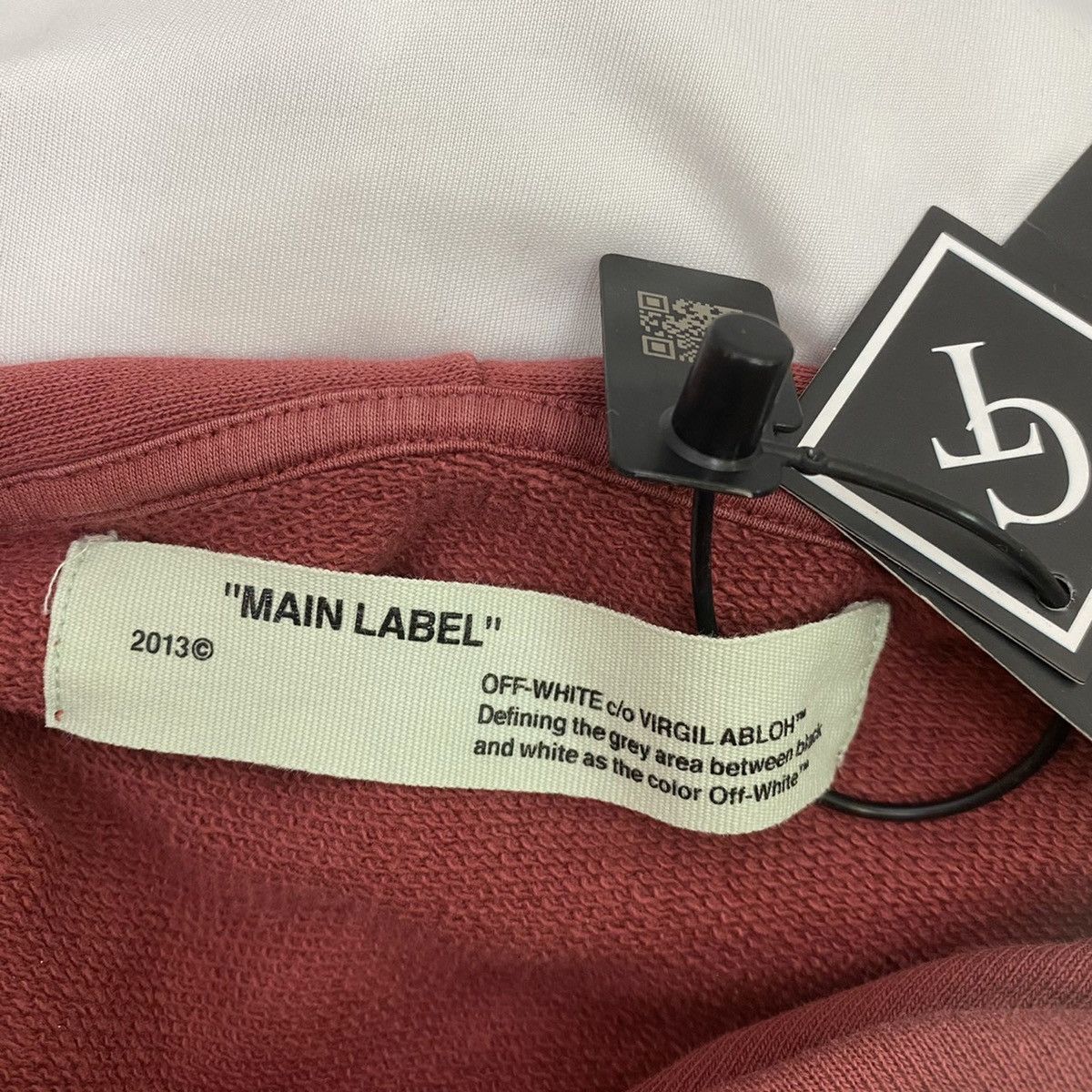 Off-White Off-White Burgundy Arrows Printed Hoodie Size US XXS / EU 40 - 6 Thumbnail