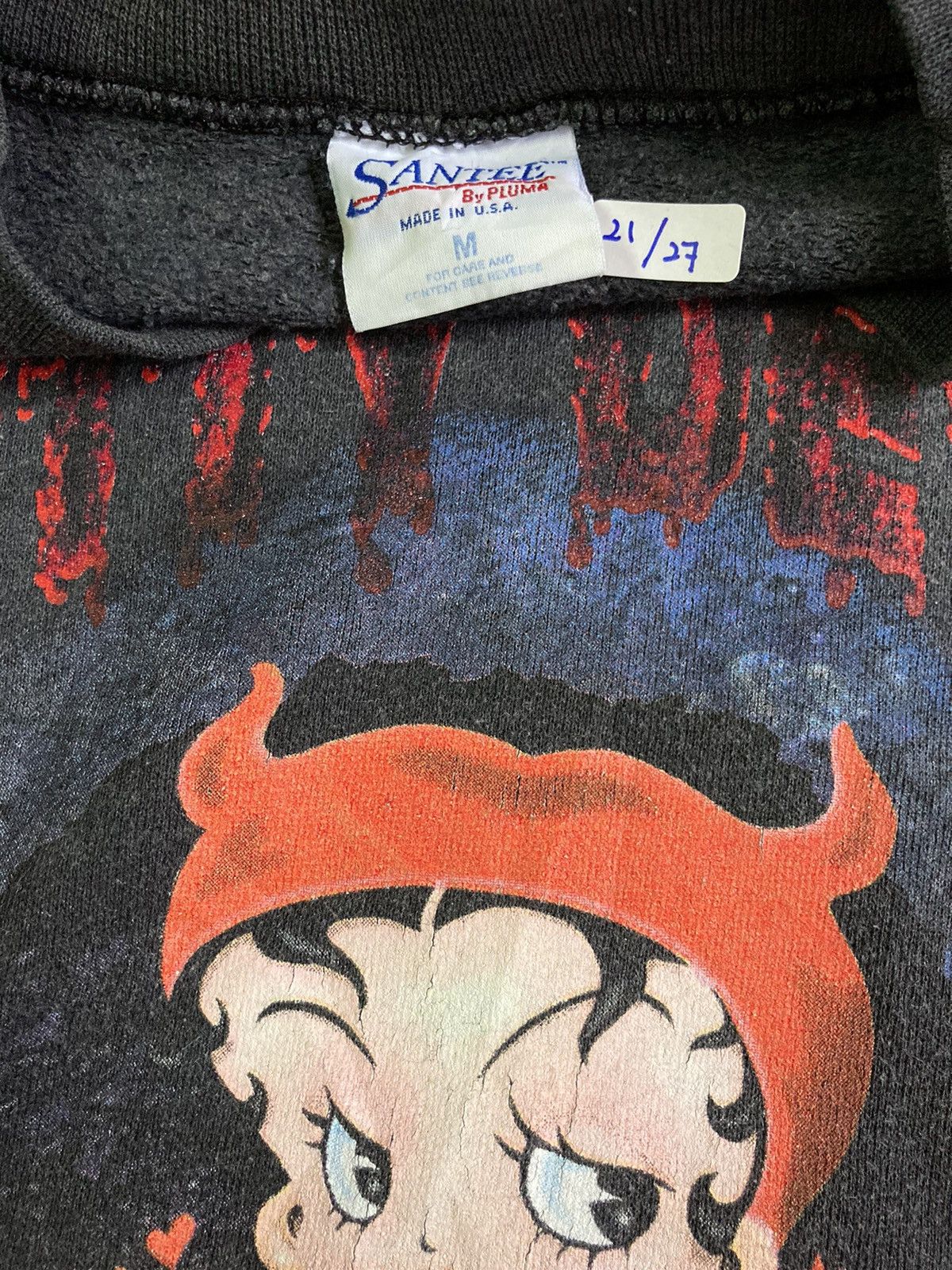 Vintage Vintage 90’s Betty Devil Sweatshirt Size US M / EU 48-50 / 2 - 3 Thumbnail