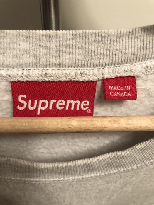 Supreme Box Logo Crewneck Ash Grey