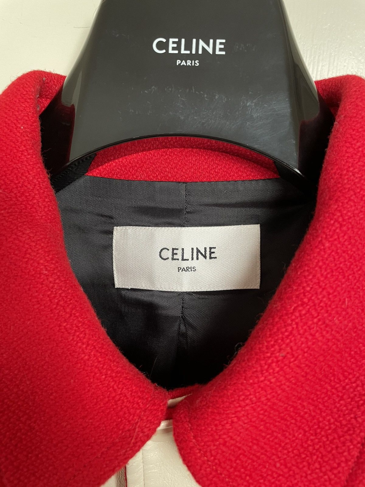 Celine × Hedi Slimane Celine Hedi Slimane FW19 Red Leather Teddy Jacket Size US M / EU 48-50 / 2 - 3 Thumbnail