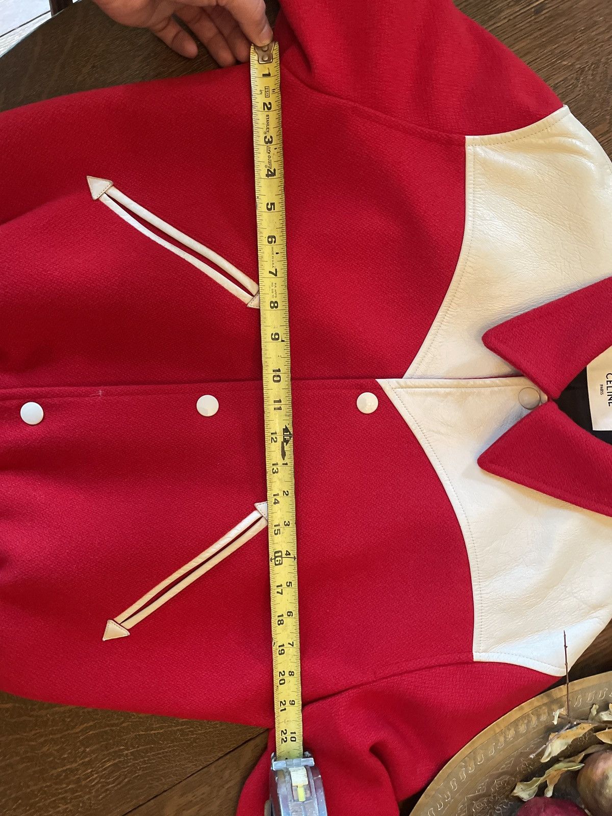Celine × Hedi Slimane Celine Hedi Slimane FW19 Red Leather Teddy Jacket Size US M / EU 48-50 / 2 - 10 Thumbnail