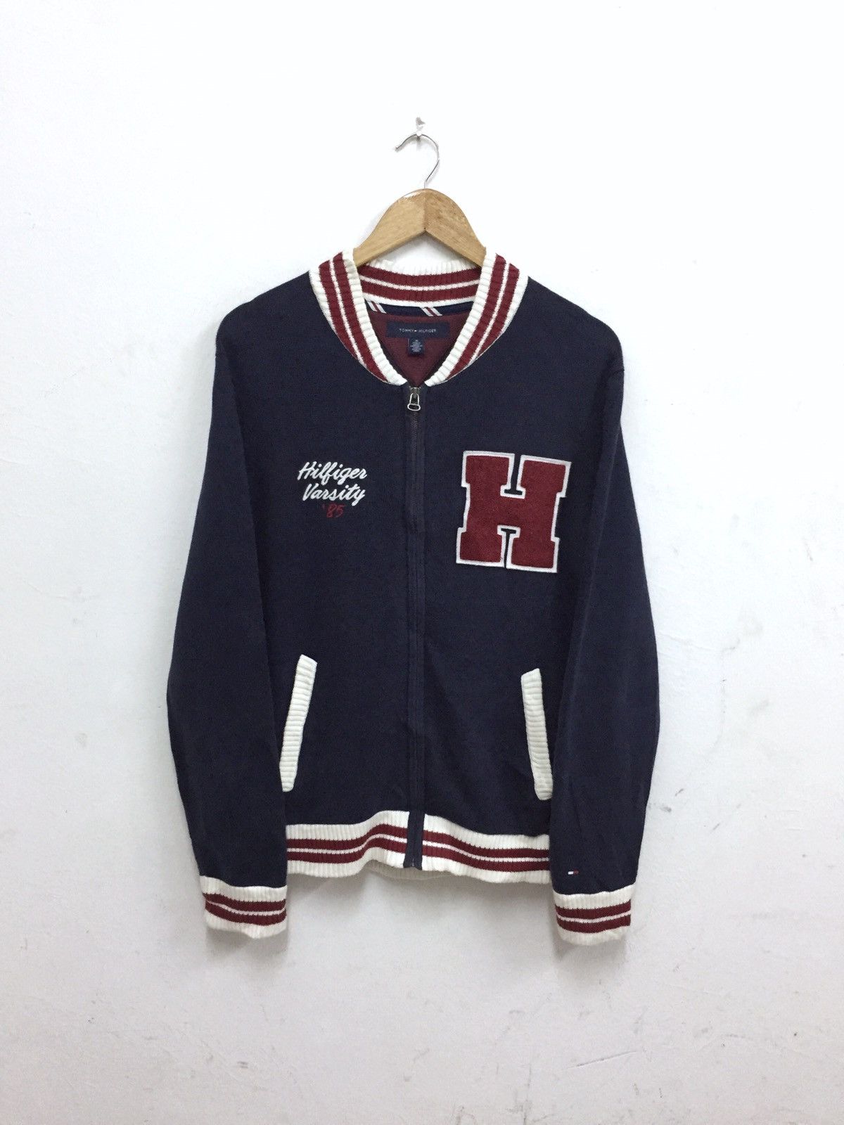 Tommy Hilfiger Tommy Hilfiger Varsity Knitted Jacket Size US M / EU 48-50 / 2 - 1 Thumbnail