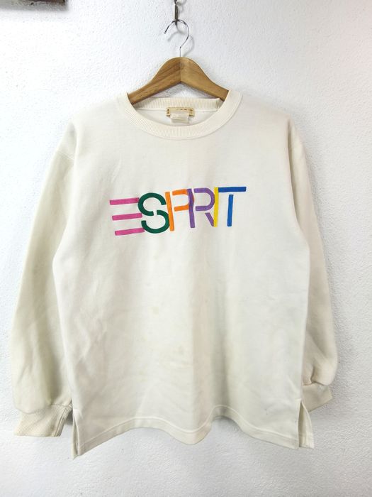 Vintage Esprit Sweatshirt Embroidered Big Logo rainbow | Grailed