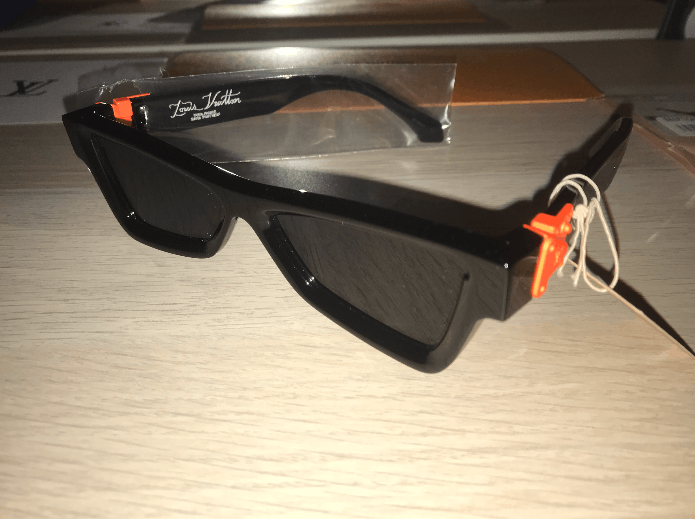 LOUIS VUITTON Acetate Skepitcals Z1161W Sunglasses Black Orange 716380