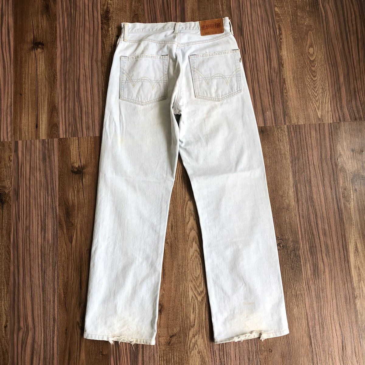 Edwin × Vintage Edwin 505z Distressed Selvedeg Denim Jeans Size US 30 / EU 46 - 5 Thumbnail