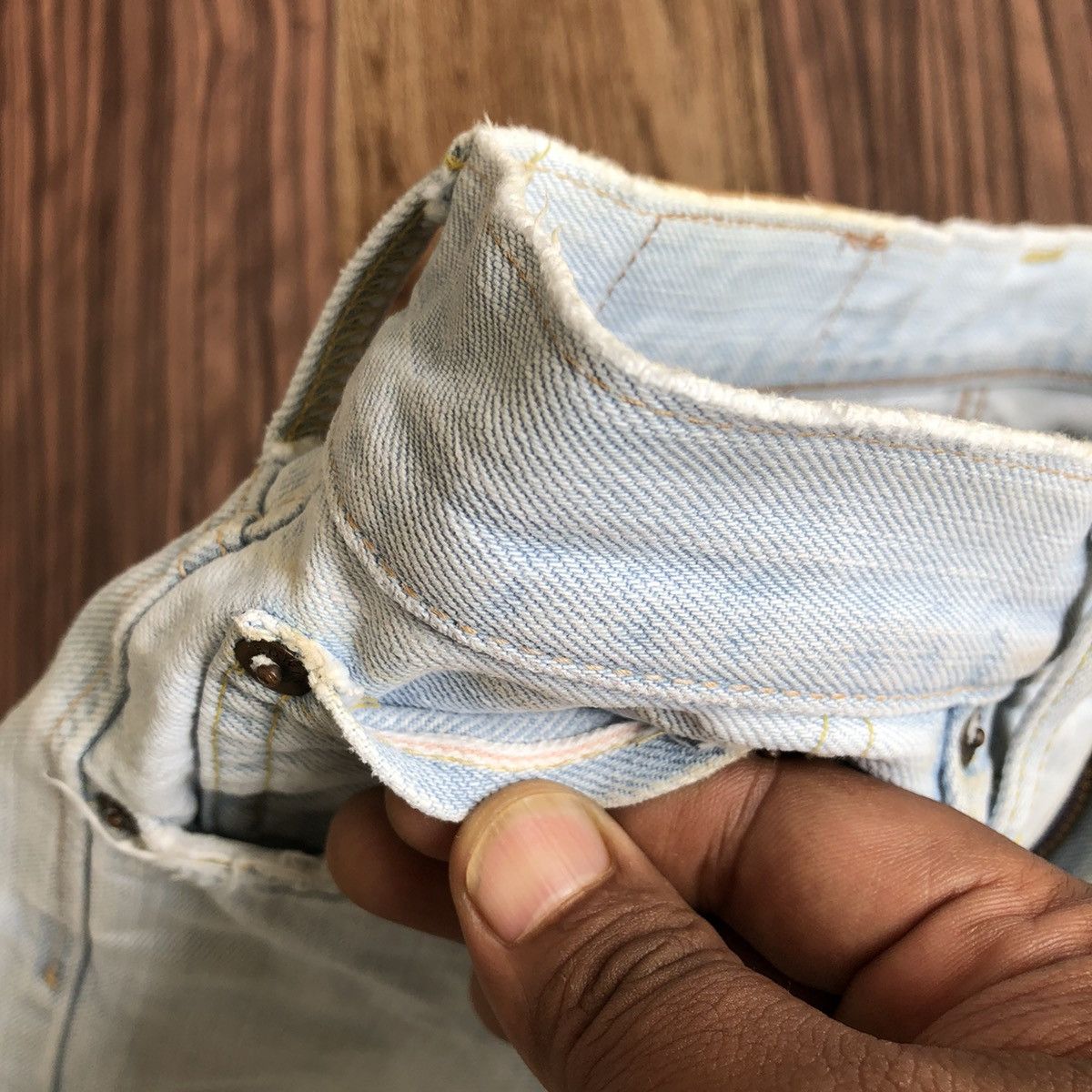Edwin × Vintage Edwin 505z Distressed Selvedeg Denim Jeans Size US 30 / EU 46 - 4 Thumbnail