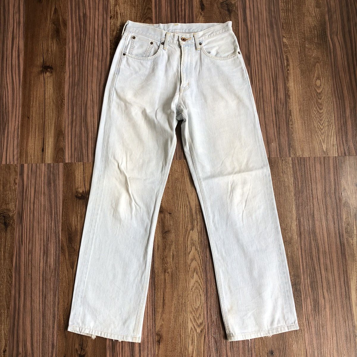 Edwin × Vintage Edwin 505z Distressed Selvedeg Denim Jeans Size US 30 / EU 46 - 1 Thumbnail