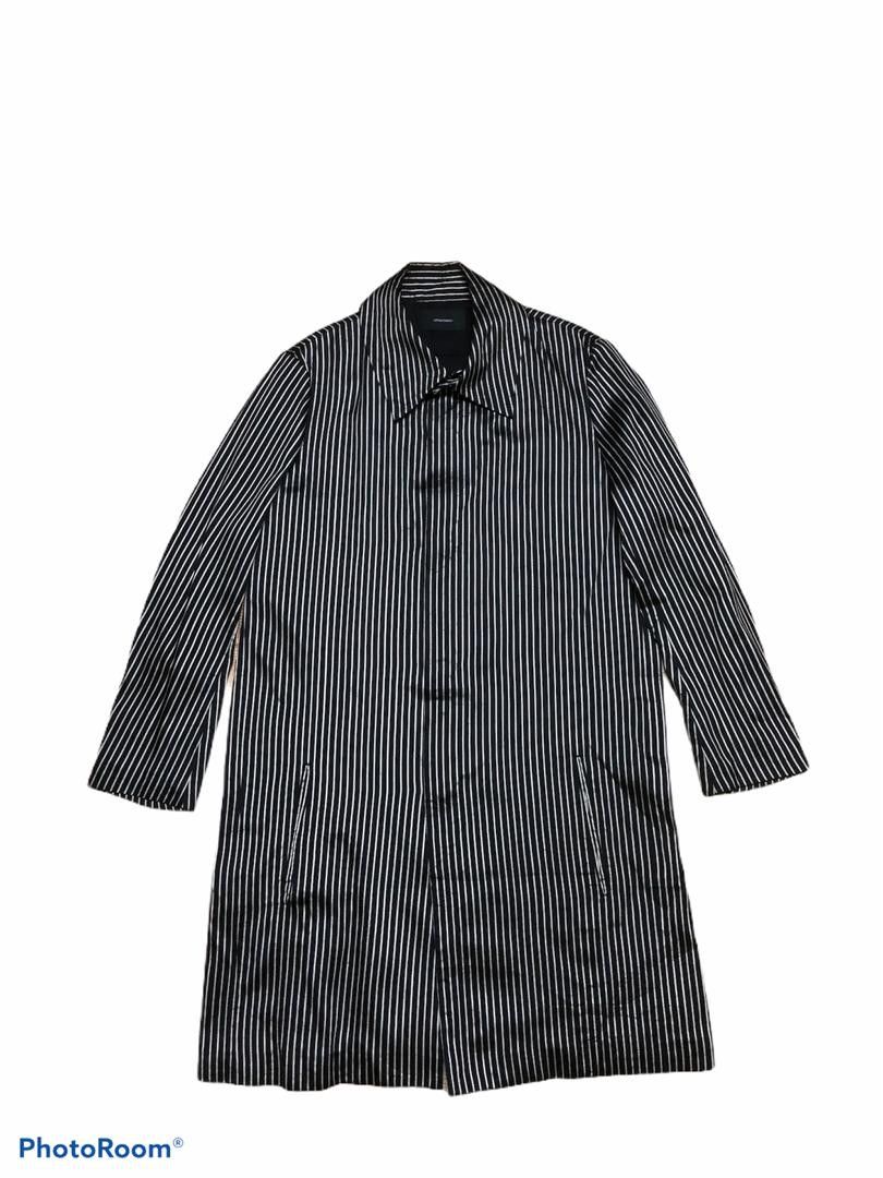 Japanese Brand SOTORU TANAKA SILK Masterpiece Japan Designer Striped Trech Size US L / EU 52-54 / 3 - 1 Thumbnail