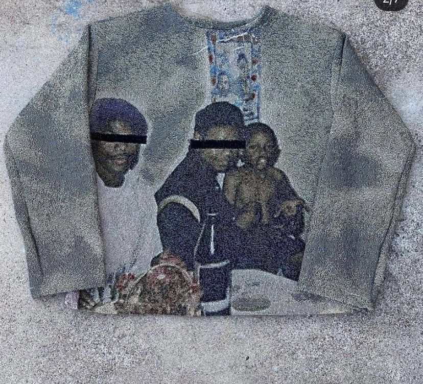 4x1111 × Custom × Kendrick Lamar 4x1111 Tapestry Knit Crewneck 