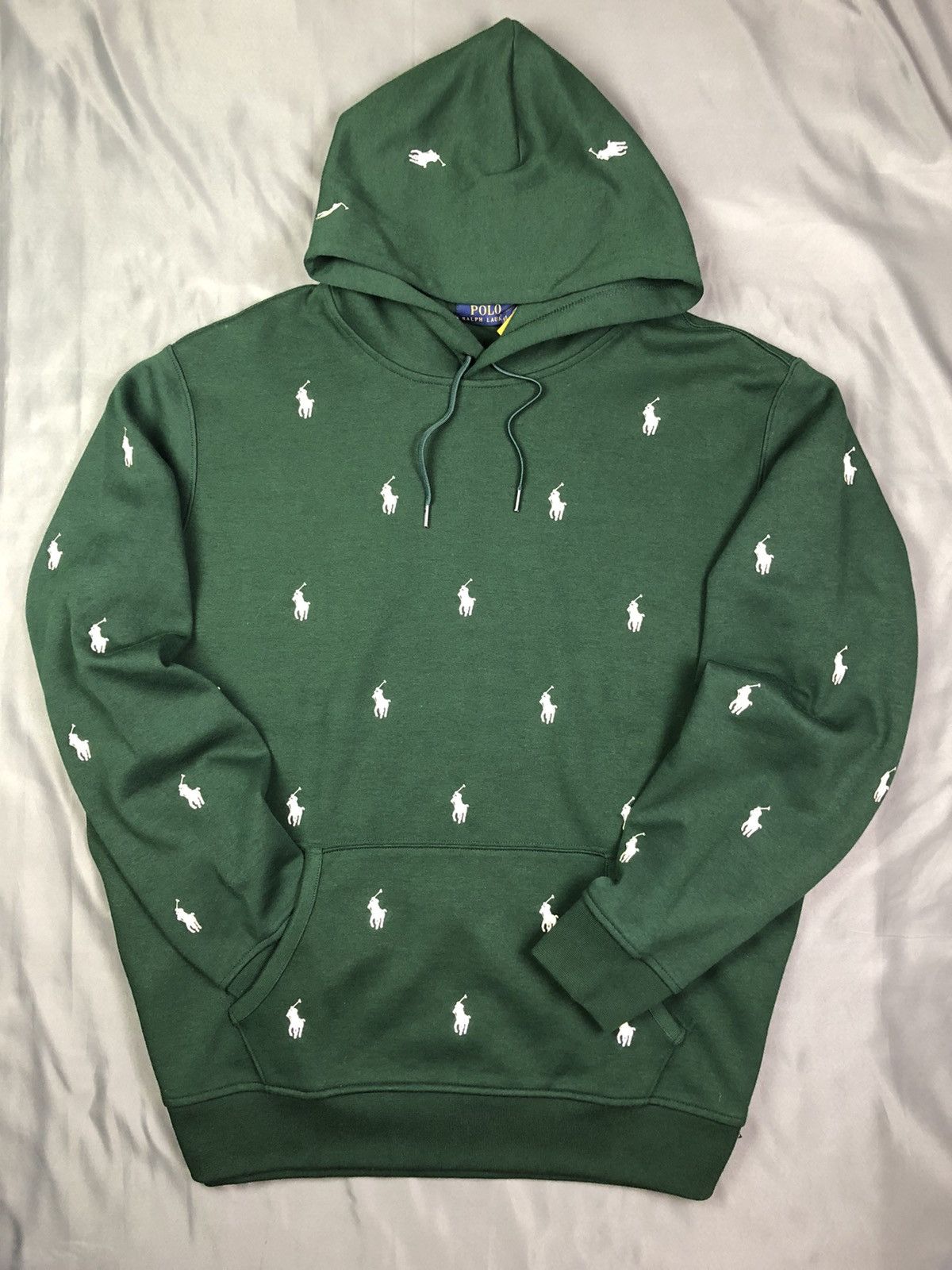 Polo Ralph Lauren Ralph Lauren Polo Ralph Lauren all over pony print hoodie green Large Grailed