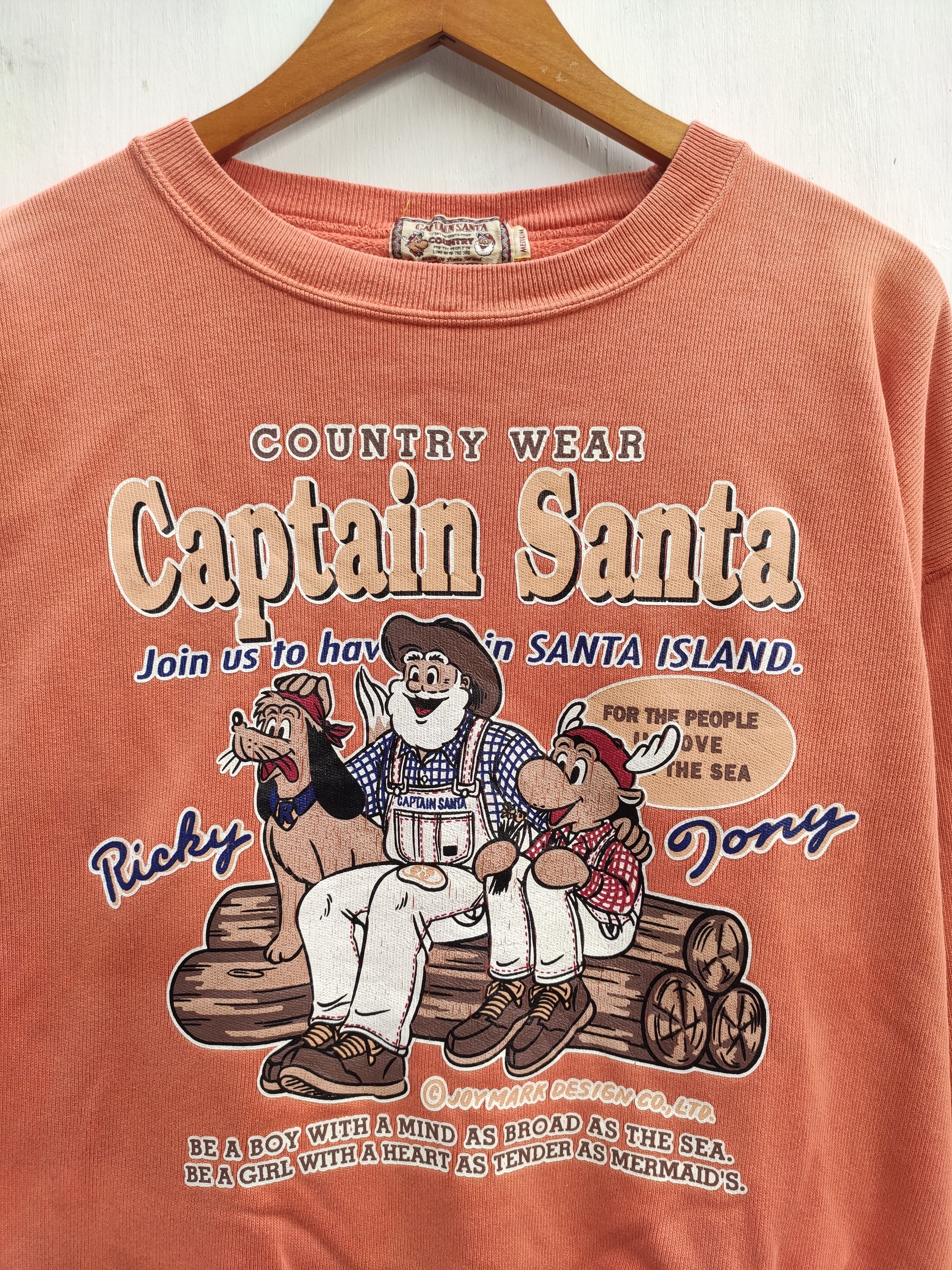Vintage Vintage Captain Santa sweatshirt spell out Size US M / EU 48-50 / 2 - 2 Thumbnail